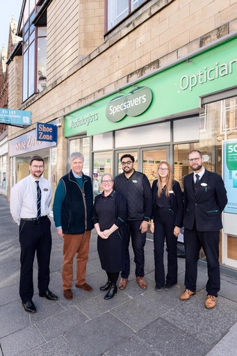 Sir Edward Mountain visits Specsavers Opticians and Audiologists - Inverness