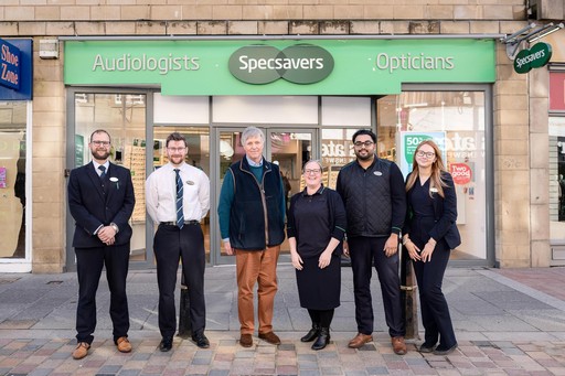 Sir Edward Mountain visits Specsavers Opticians and Audiologists - Inverness