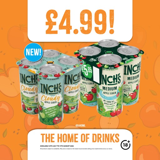 4 pack of Inch's Cider only £4.99