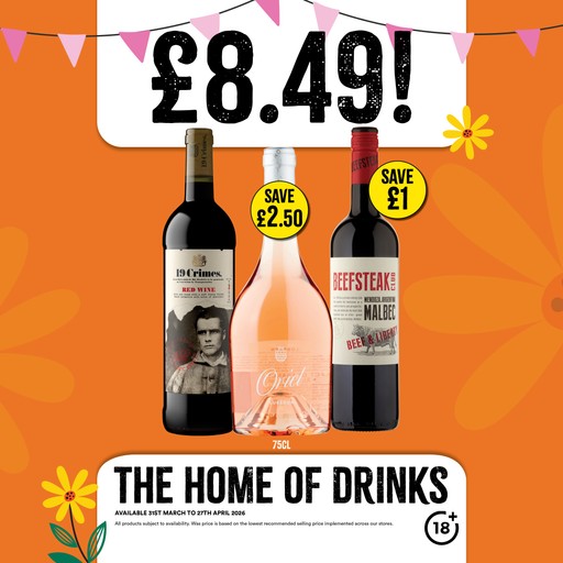 £8.49 each on selected wines