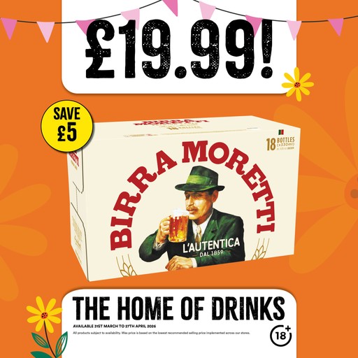 Birra Moretti 18 pack - Only £19.99