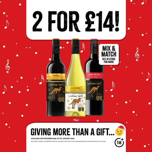 2 For £14 on selected wines