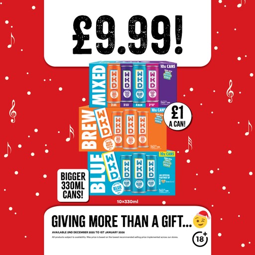 £9.99 on WKD 10 x 330ml packs
