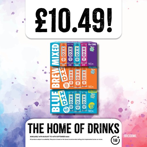 WKD packs £10.49 each
