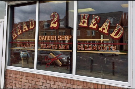 barber shop window stickers middlesbrough