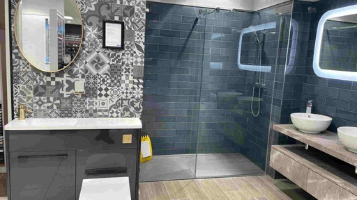 R2 bathrooms contour all in one 1000mm unit gloss anthracite.