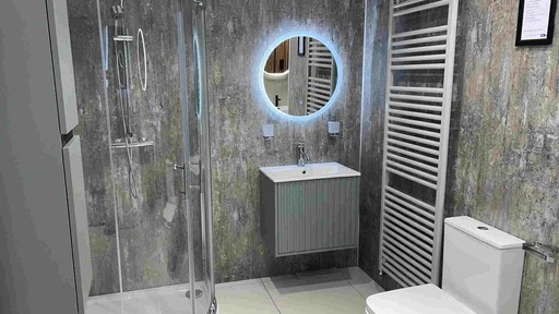 Scudo Alfie reed green units - Mermaid Painted wood