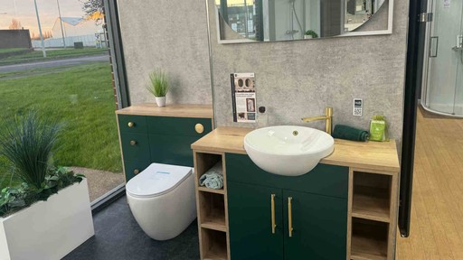 HiB Genisis Emarald green fitted furniture