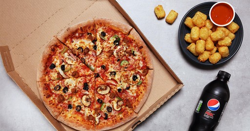 Papa Johns Go Solo Deal - any medium pizza, 1 classic side and any regular drink