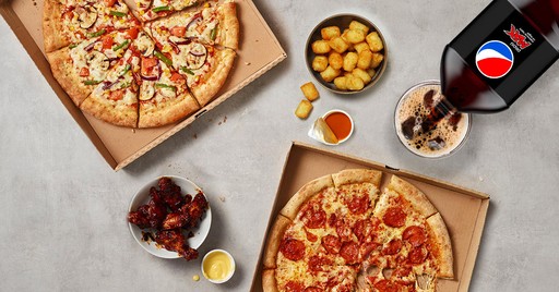 Papa Johns Big Match Bundle - two large pizzas, two classic sides and a large drink