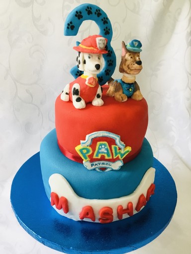 Night Owl Cakery - A two tier birthday cake.