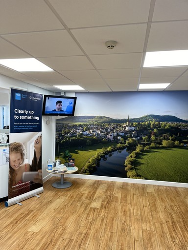 Fabulous views of Ross-On-Wye from our waiting room