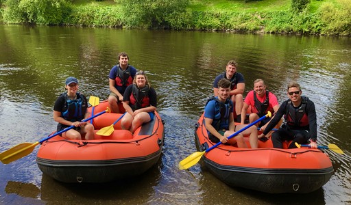 mini raft hire for groups