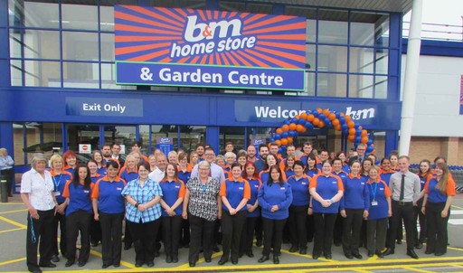 The new colleagues on the opening day of B&M Bridgwater