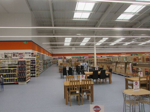 The furniture section of the new B&M Bridgwater