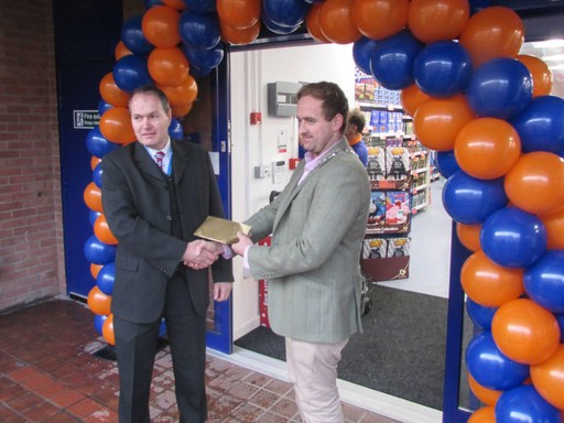 Driffield store opening with the Mayor of Driffield Mr Matt Rogers.