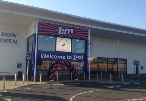 B&M's brand new Bargains Store in Stowmarket, based on Milton Road South.