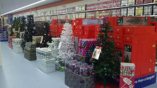 B&M's Ortongate Centre store in Peterborough boasts an impressive Christmas range, from artificial trees and crackers to tree lights and decorations.