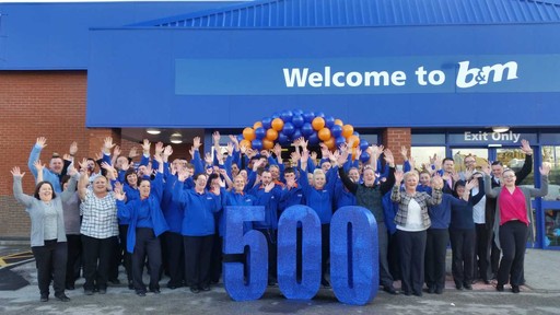 The store team at the brand new B&M Mansfield - Baums Lane - who were celebrating becoming the 500th store