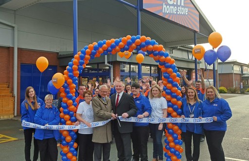 Oswestry charity, The League of Friends to the Robert Jones Augustus Hunt Orthopedic Hosptial received £250 worth of B&M vouchers as a thank you for taking part in the opening ceremony.