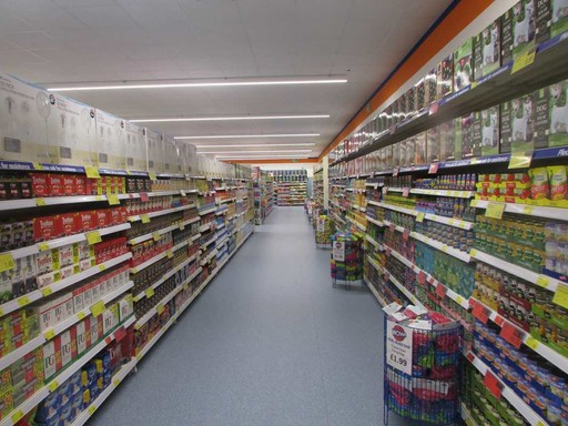 A glimpse at the wide range of grocery products on offer in B&M Clevedon