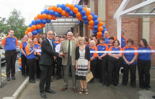 B&M Clevedon being formally opened by The Clevedon Pride Community Group who gratefully received £250 worth of B&M vouchers.