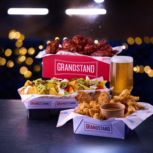 Big flavours, ice-cold drinks and live sport come together at Grandstand. Tuck into loaded nachos, crispy chicken, wings and more while enjoying the best sporting atmosphere.