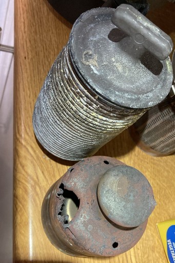 Worcester Bosch heat exchanger baffels that needed replacement during a routine boiler service