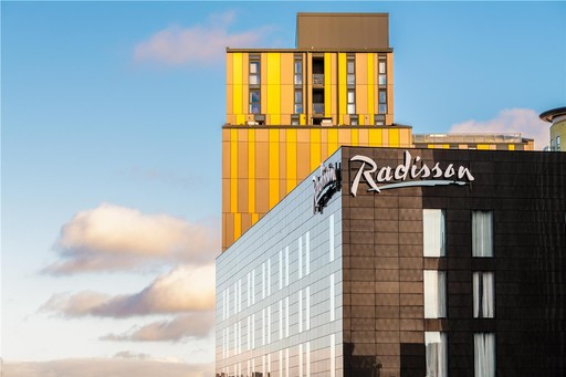 Radisson Machester City Centre exterior dawn