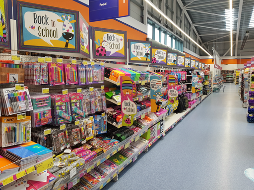 B&M Livingston's brand new store will feature seasonal aisles, like our Back to School stationery range!
