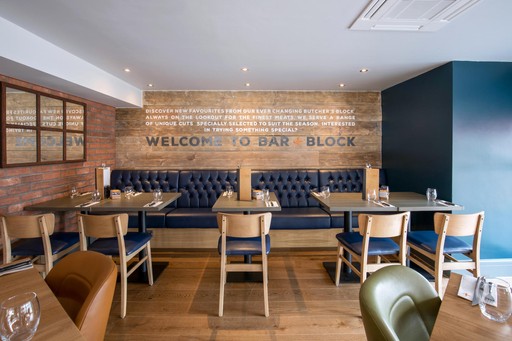 Bar + Block Steakhouse interior