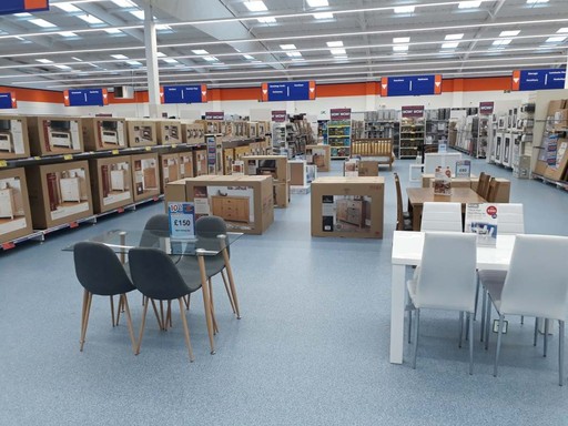 B&M's brand new store in Goldington stocks a great range of quality furniture, from dining tables and sideboards to drawers and bedside tables.