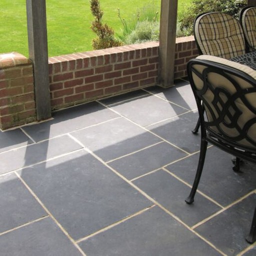 Global Stone midnight limestone paving slabs