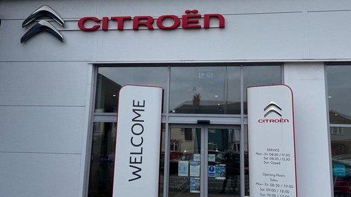 Outside Citroen Cardiff Showroom