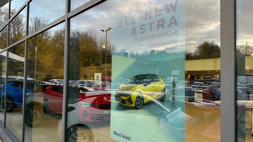Outside Vauxhall Leeds Showroom