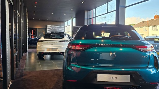 DS 3 and DS No4 Inside Evans Halshaw DS Salon Cardiff