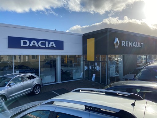 Outside the Dacia Durham dealership