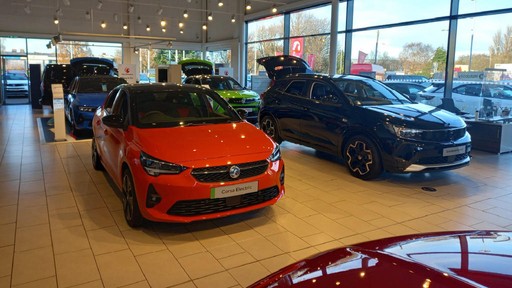 Cars Inside Vauxhall Falkirk Dealership