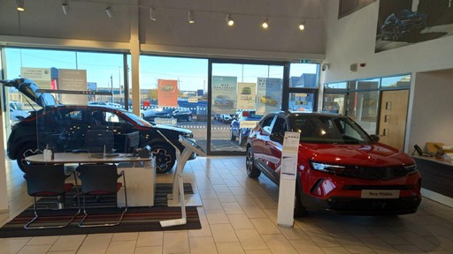 Cars Inside Vauxhall Falkirk Dealership