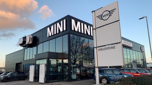 Outside the front of the MINI Leeds dealership