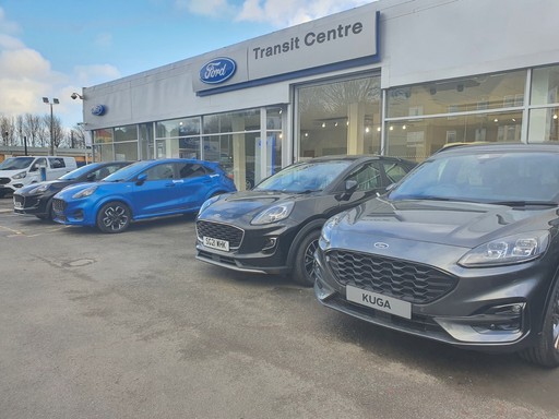 Front of the Ford Transit Centre in Coatbridge