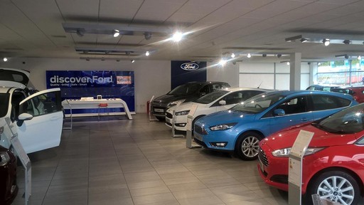 Inside the Ford Coatbridge showroom