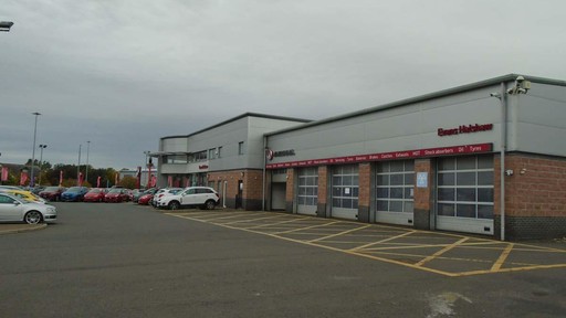 Outside the Vauxhall Kilmarnock dealership