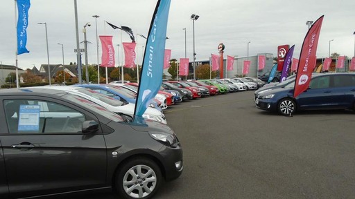Cars for sale outside the Vauxhall Kilmarnock dealership