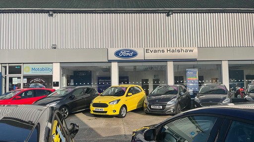 Outside the Ford Merthyr Tydfil dealership
