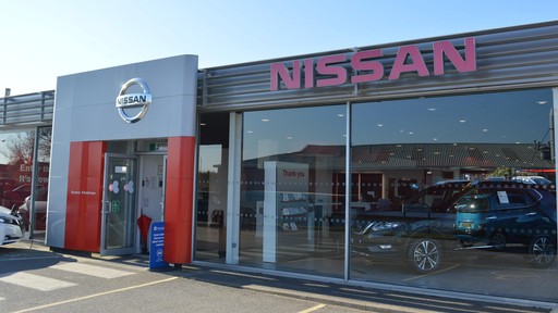 Outside the Nissan Mansfield dealership