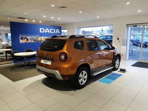 Dacia Duster in the Edinburgh showroom
