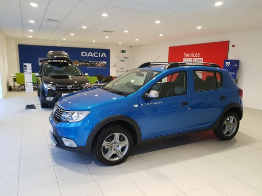 Dacia Stepway inside the Edinburgh showroom