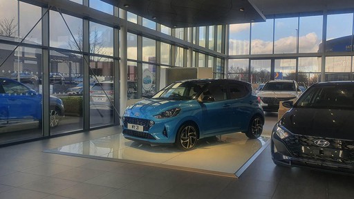 New Hyundai cars inside the Leeds showroom
