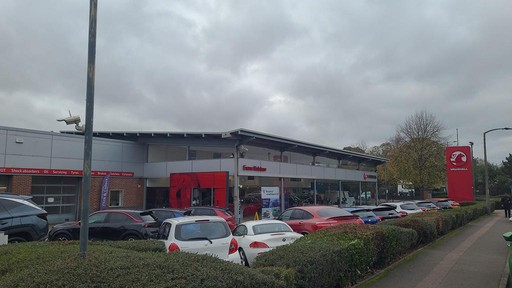 Outside Vauxhall Bedford Showroom